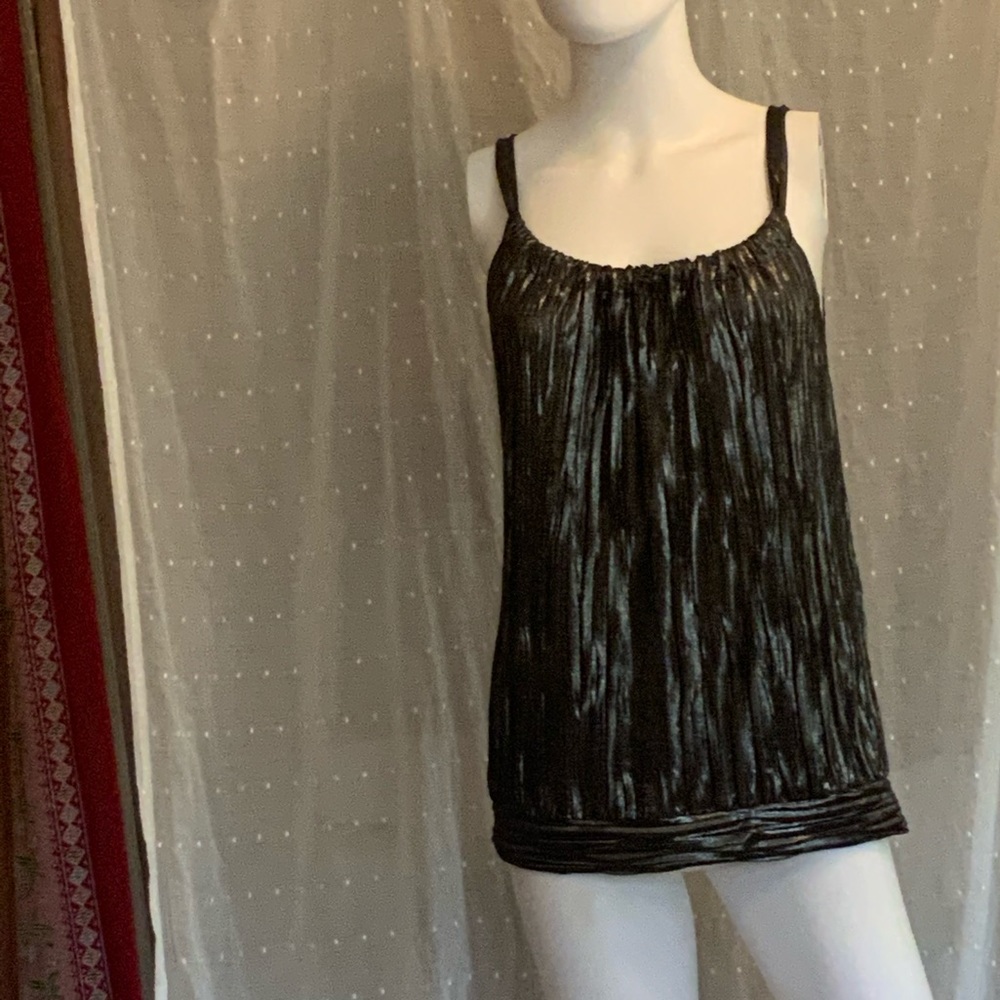 Shimmery try and black H&M top sleeveless sexy M